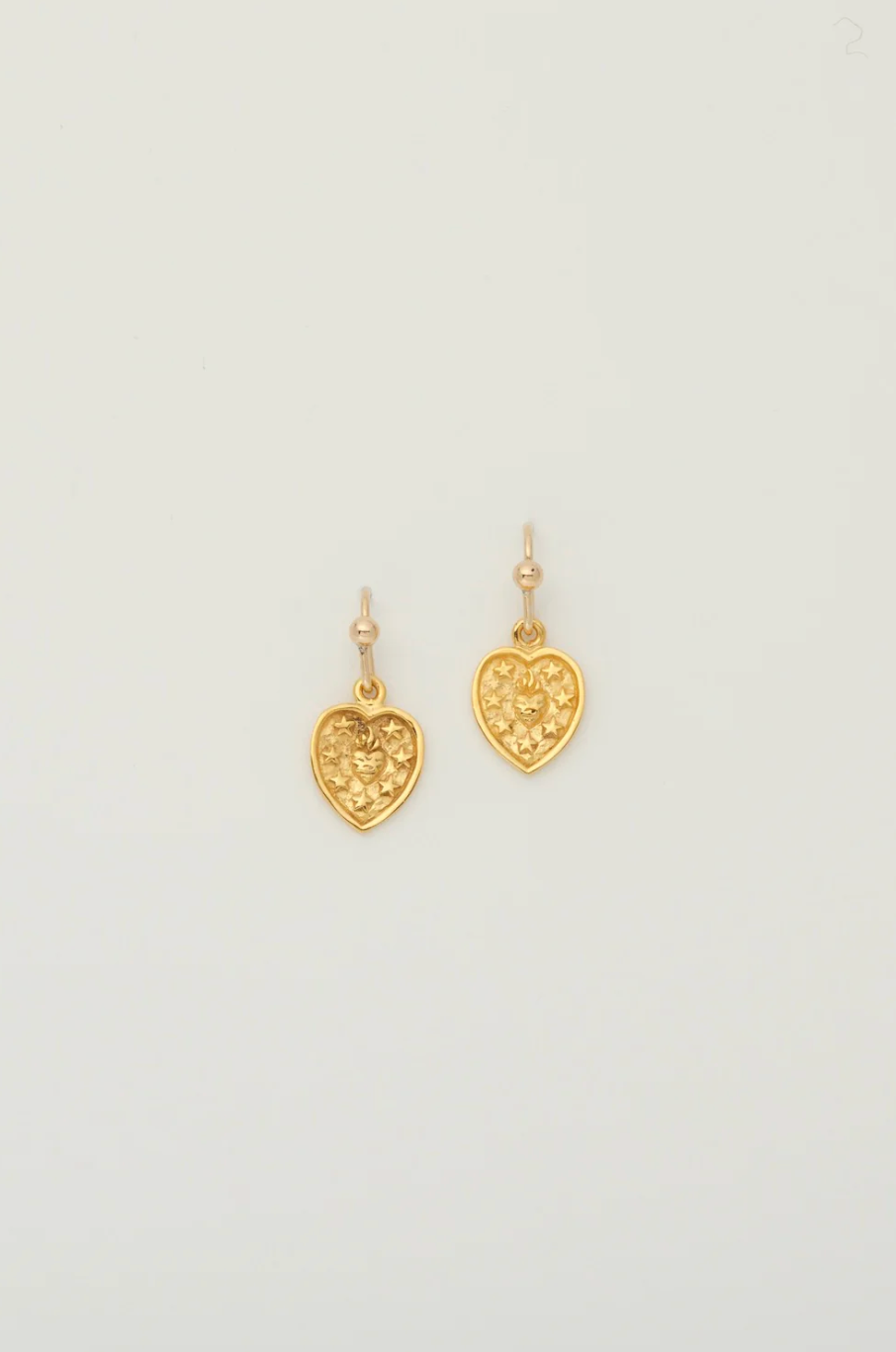 Sacred Heart Earrings - Gold