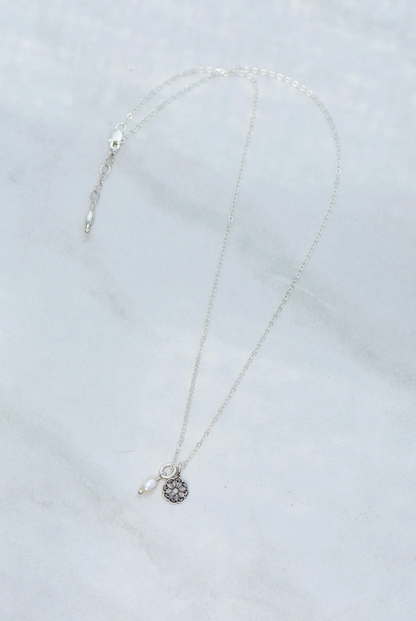 Mini Wild Necklace -Silver/Pearl