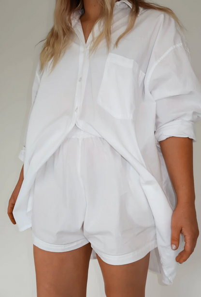 Poplin Shorts - White