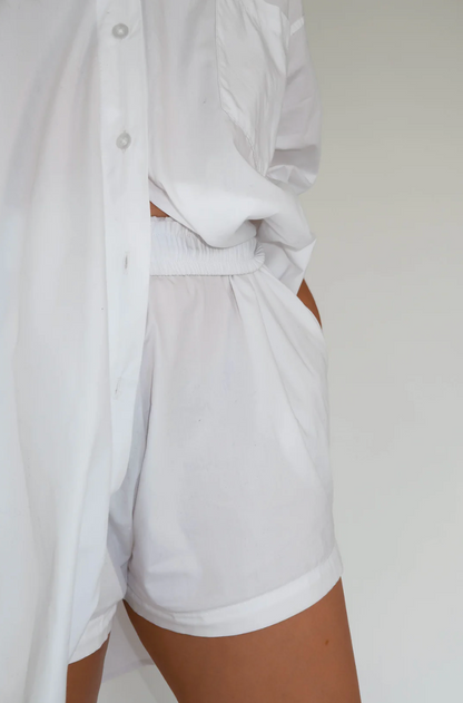 Poplin Shorts - White