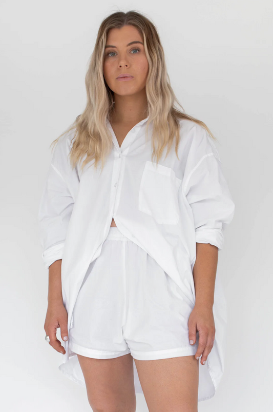 Poplin Shorts - White