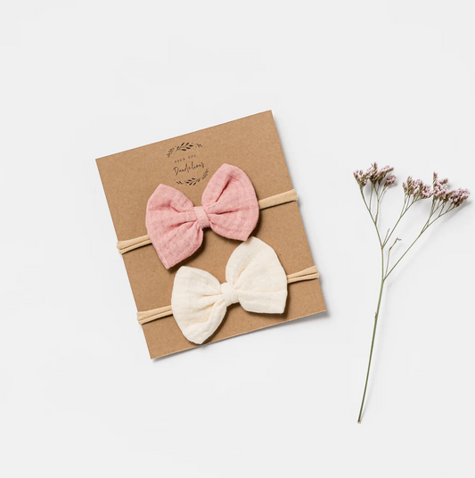 Headband - Set of 2 - Pink + Milk