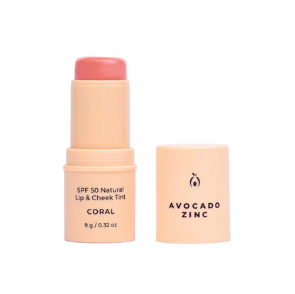 SPF 50 Natural Lip & Cheek Tint - Coral