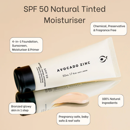 SPF 50 Natural Tinted Moisturiser - Medium Dark