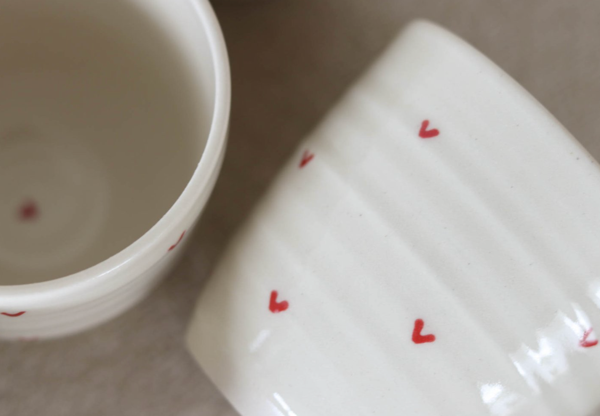 Heart Tumbler - White with Red heart