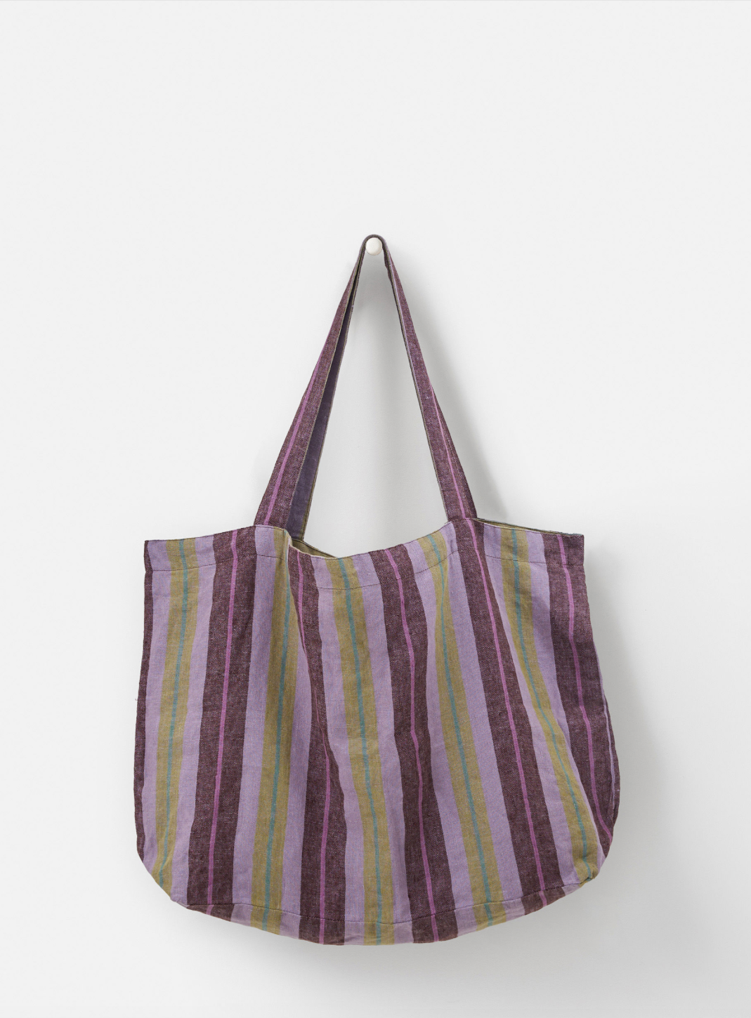 Market Bag - Purple Stripe