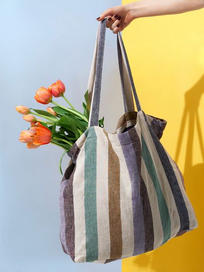 Market Bag - Multi Stripe