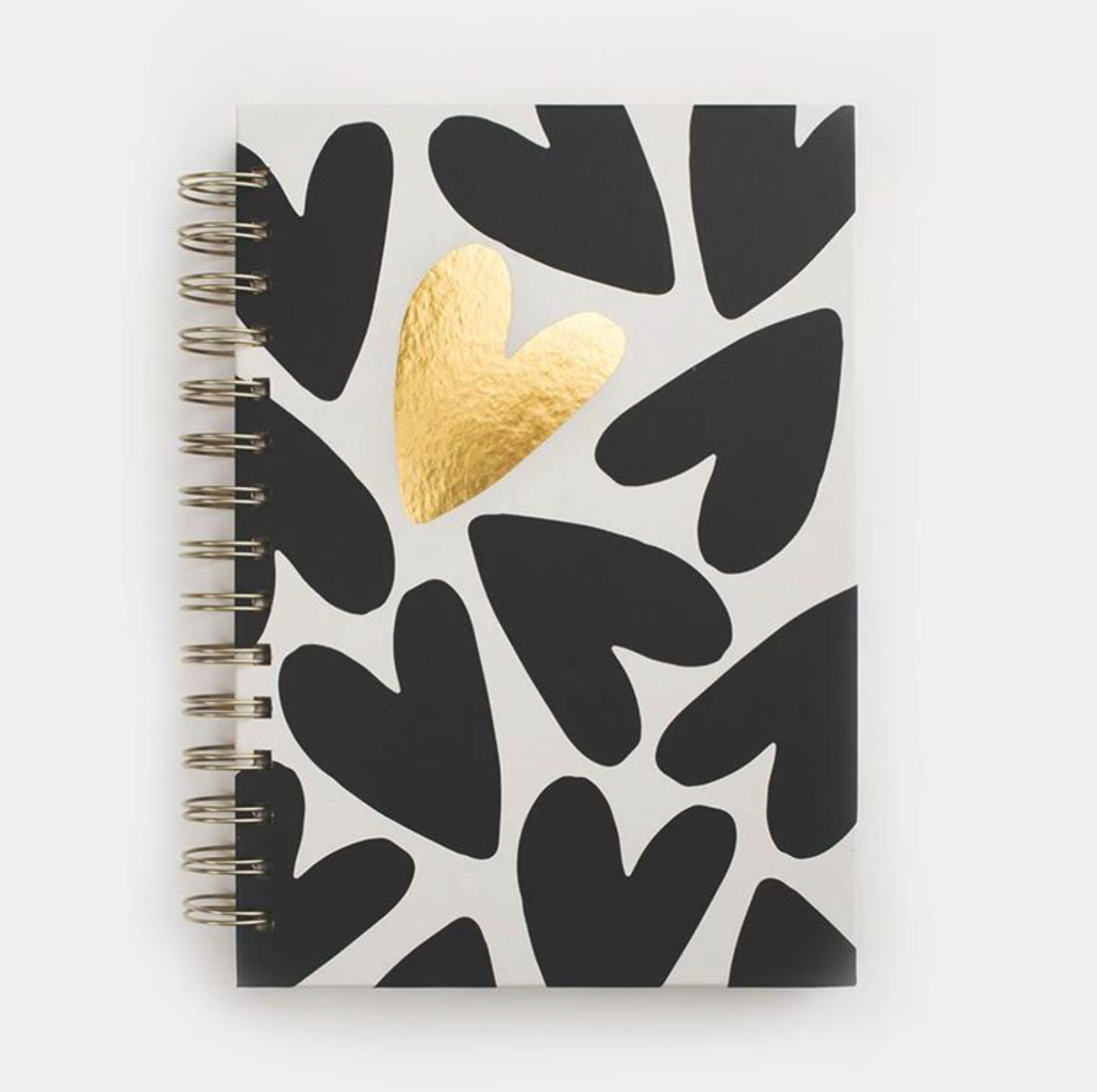 A5 Notebook Black Hearts