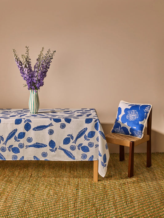 Sardines Linen Tablecloth