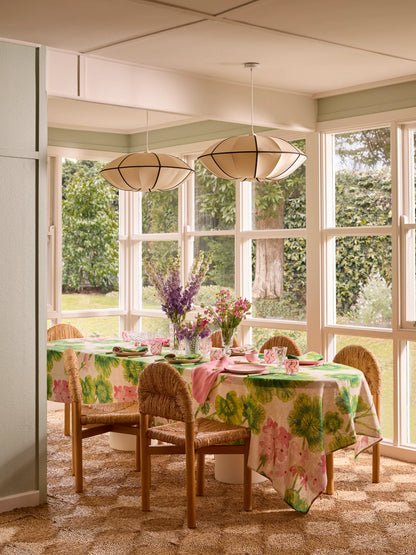 Geranium Linen Tablecloth