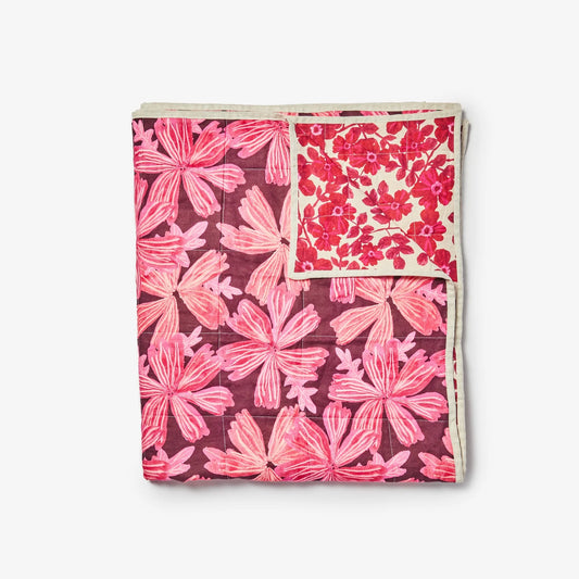 Mave Rosetta Pink Quilted Throw