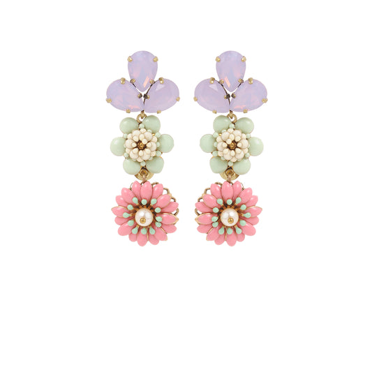 Camelia Trefle Earrings -Pink/Lilac