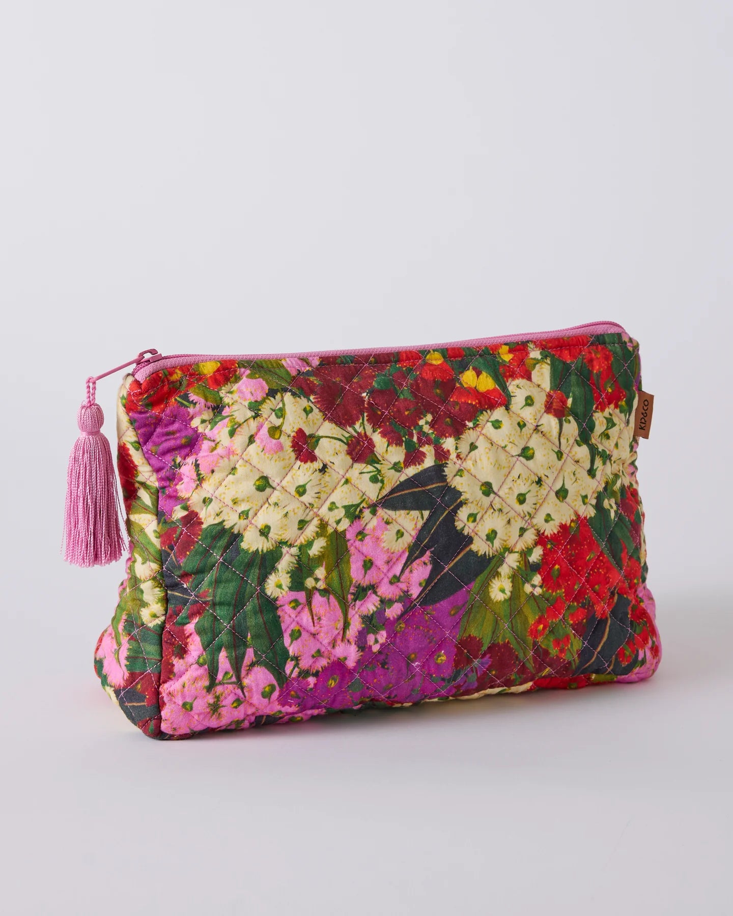 Australian Bush Blossom Quilted Toiletry Purse