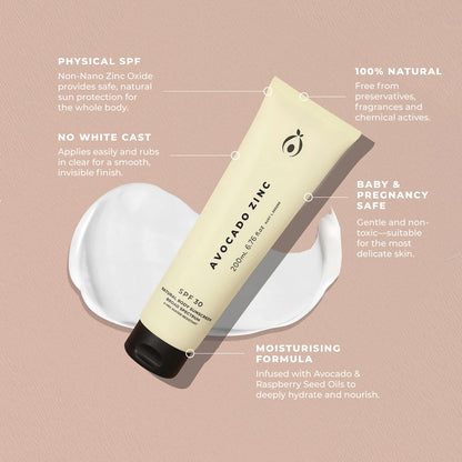 Avocado Zinc Sunscreen SPF30