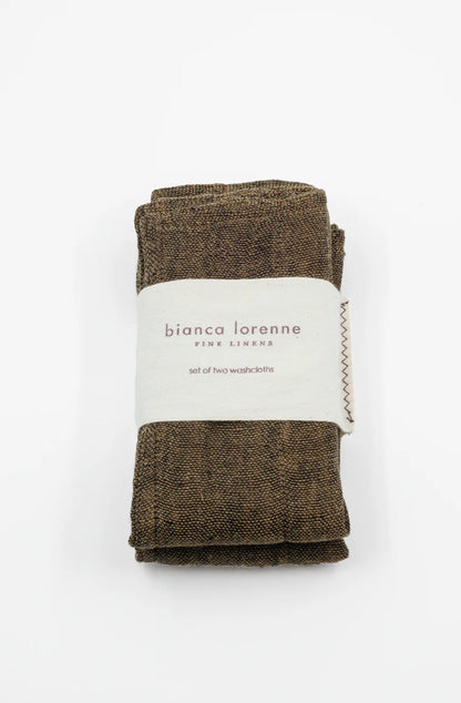Leggera Rose Washcloths Bronze - Set of 2
