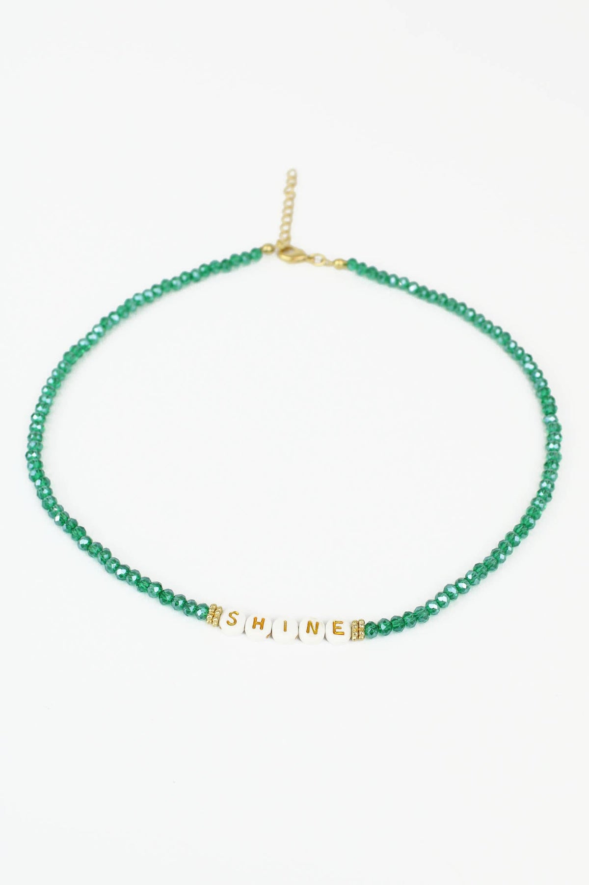 Green 'shine' necklace
