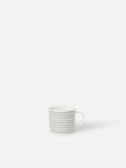 Stripe Coffee Cup - Olive/White