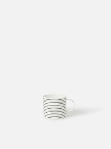 Stripe Coffee Cup - Olive/White