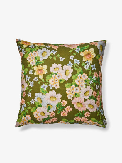 Buttercup Olive Linen Pillowcase - Euro Set