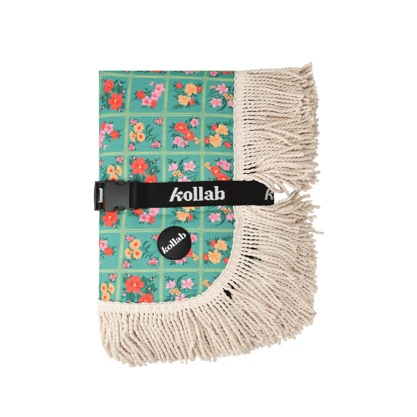 Fringed Picnic Mat - Vintage Patch