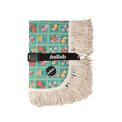 Fringed Picnic Mat - Vintage Patch