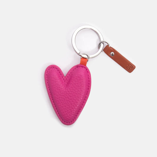 Hot Pink Heart Key Ring