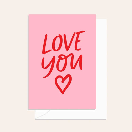 Love You Pink & Red Card