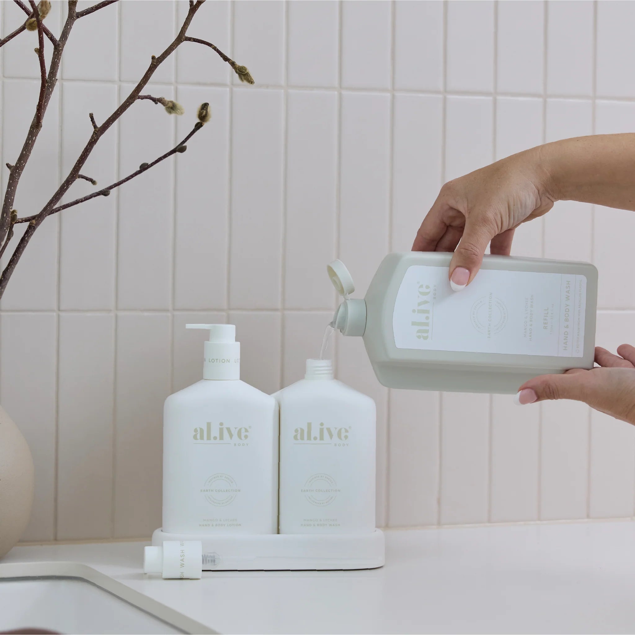 1L Hand & Body Wash Refill - Mango & Lychee