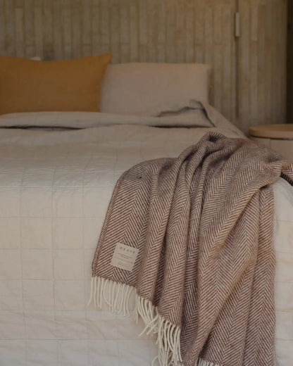 Magnus Wool Herringbone Throw