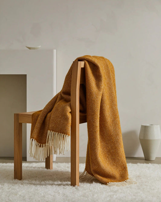 Magnus Wool Herringbone Throw