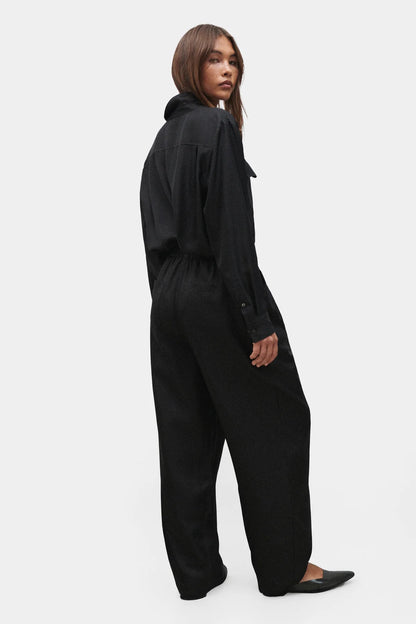 Twill Slouch Pant - Black