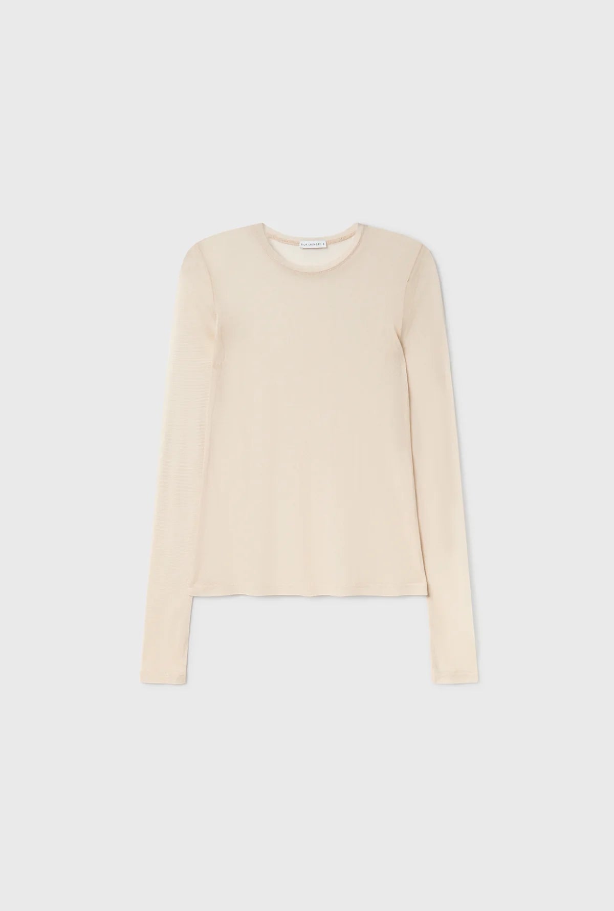 Mesh Long Sleeve Top - Hazelnut