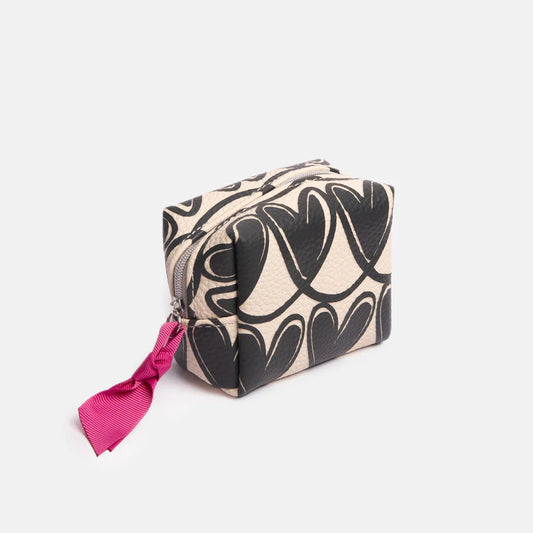 Hearts Mini Cube Cosmetic Bag