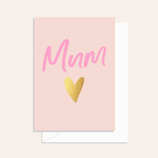 Mum Gold Heart Card