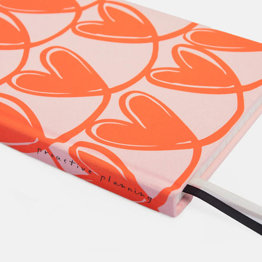 Pink/Orange Heart Notebook A5