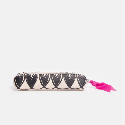 Heart Pencil Case - Black