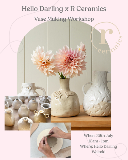 Hello Darling X R Ceramics Vase Workshop - 26th July