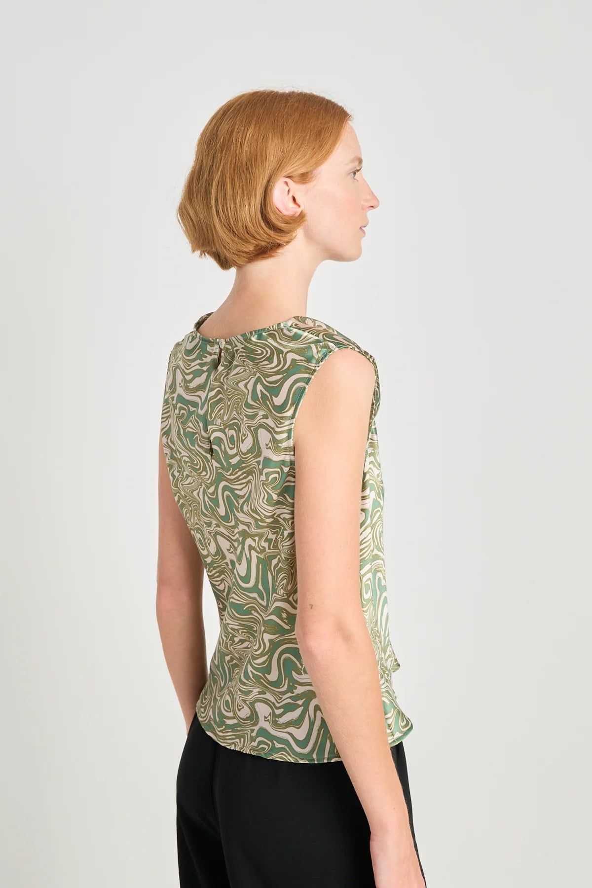 Sage Advice Top - Green Swirl