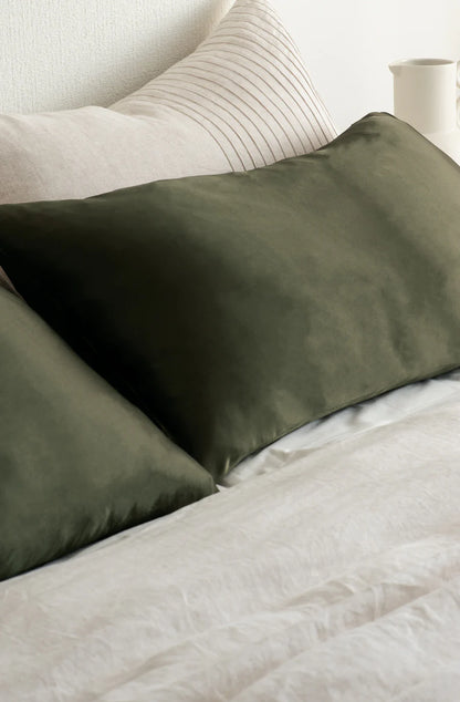 Silk Standard Pillowcase - Olive