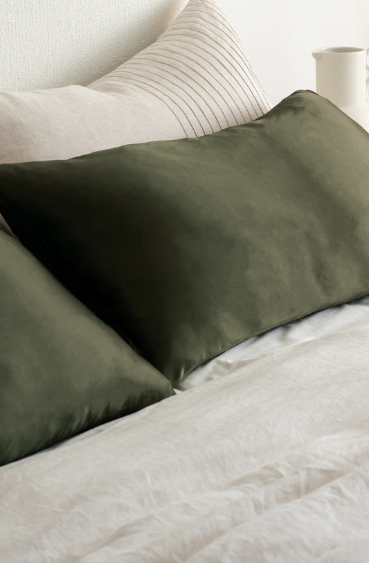 Silk Standard Pillowcase - Olive