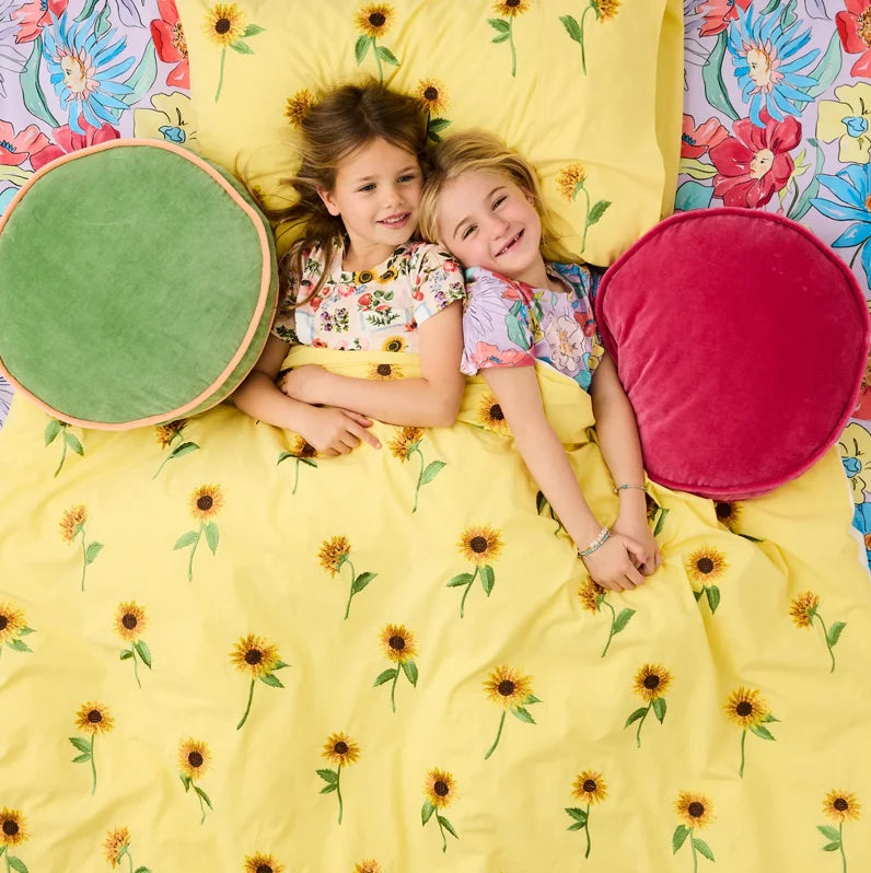 Sunflower Delight Cotton Pillowcase