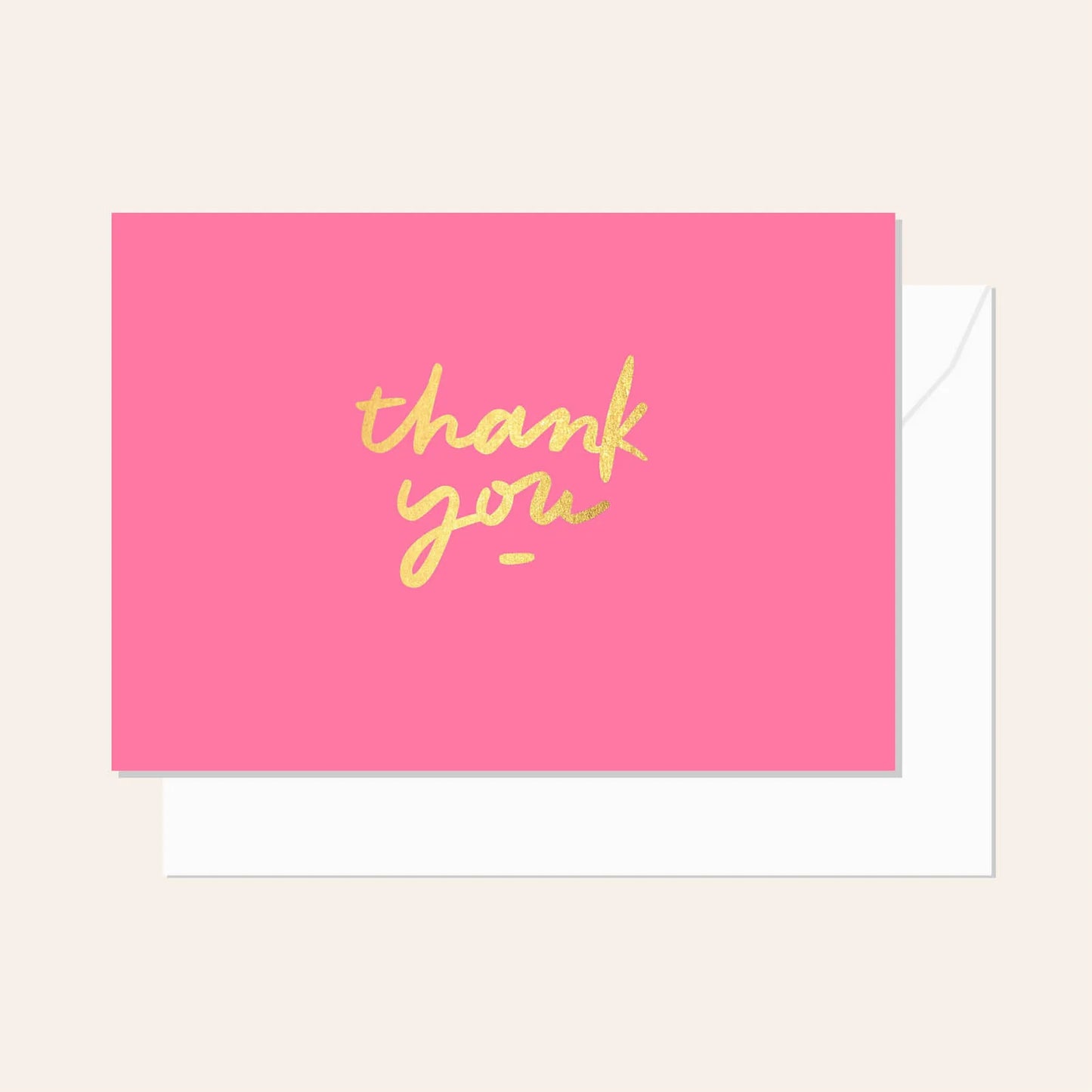 Thankyou Script Pink Card
