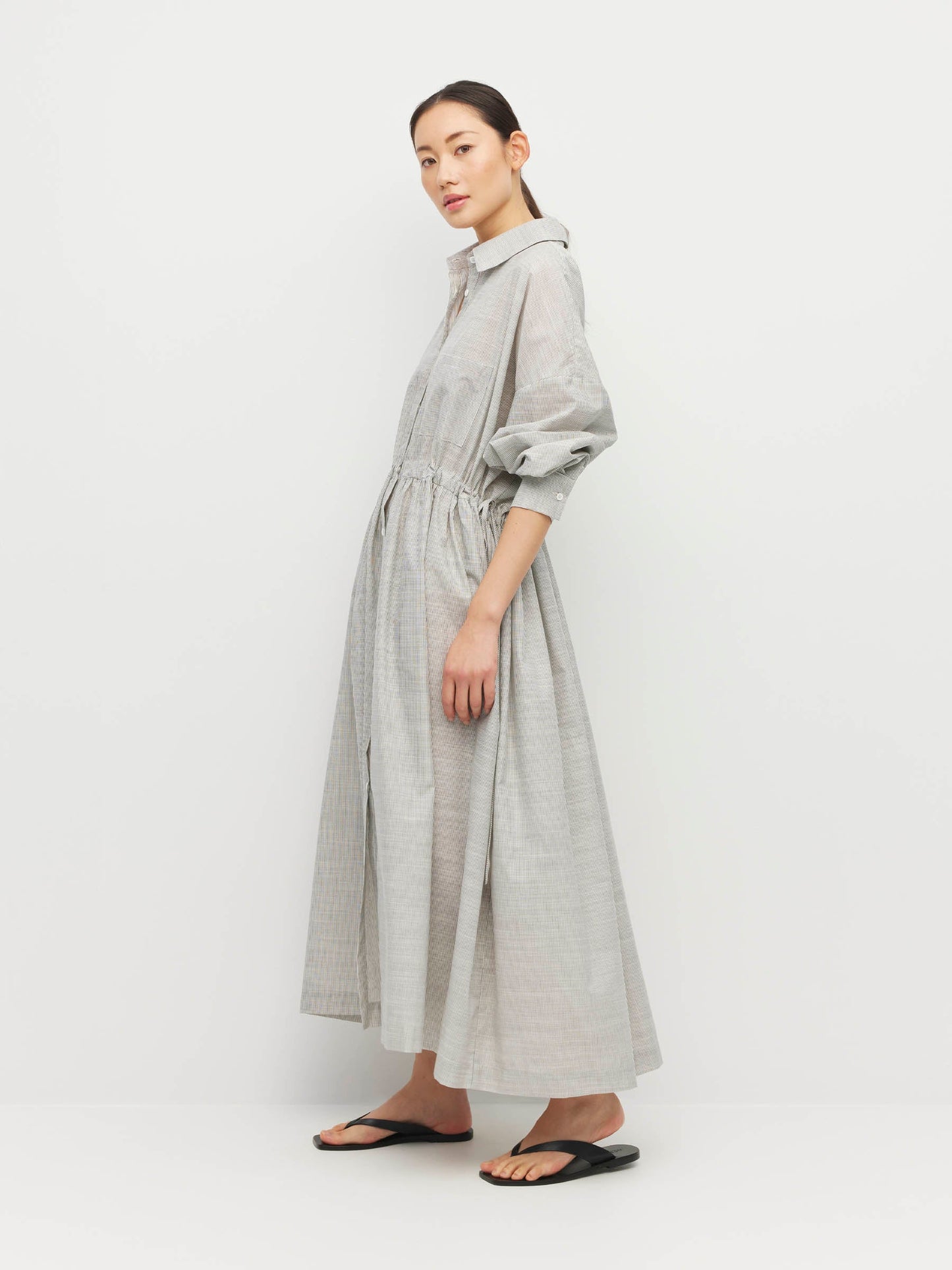 Lenora Dress - Fine Stripe