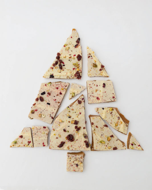 Christmas Toffee - white Chocolate Berry Pistachio