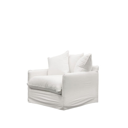 Lotus Slipcover Armchair - White