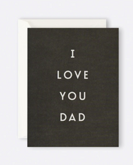 Love You Dad Card Black