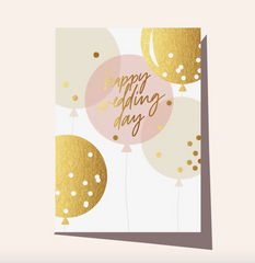 Happy Wedding Day Balloons Card