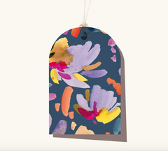 Floral Navy Gift Tag