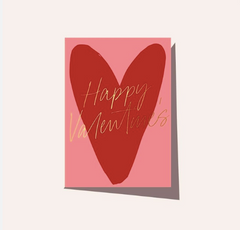 Happy Valentines - Red Heart Card
