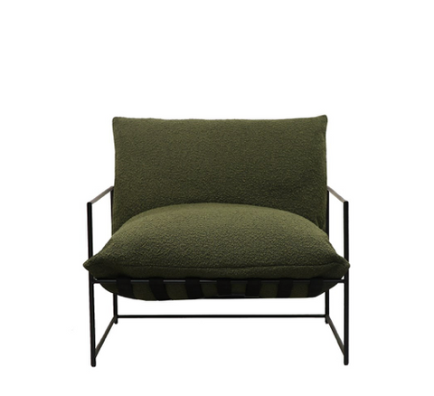 Lauro Club Chair - Boucle Green Large